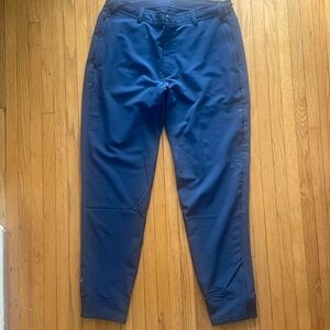 MACK WELDON Radius Flex Jogger Mens Pants Stretch Tech Zip Pocket Dark Blue